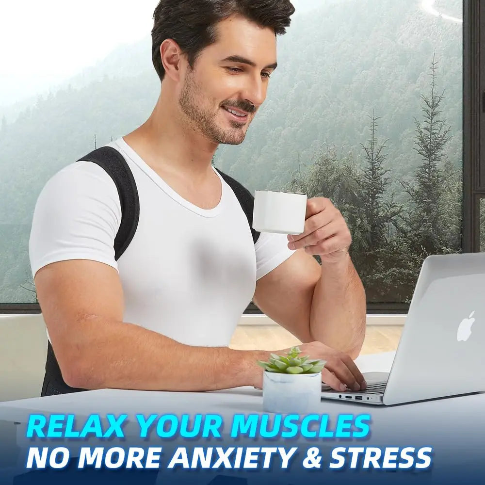 Adjustable Back Brace Posture Corrector With Lumbar Support