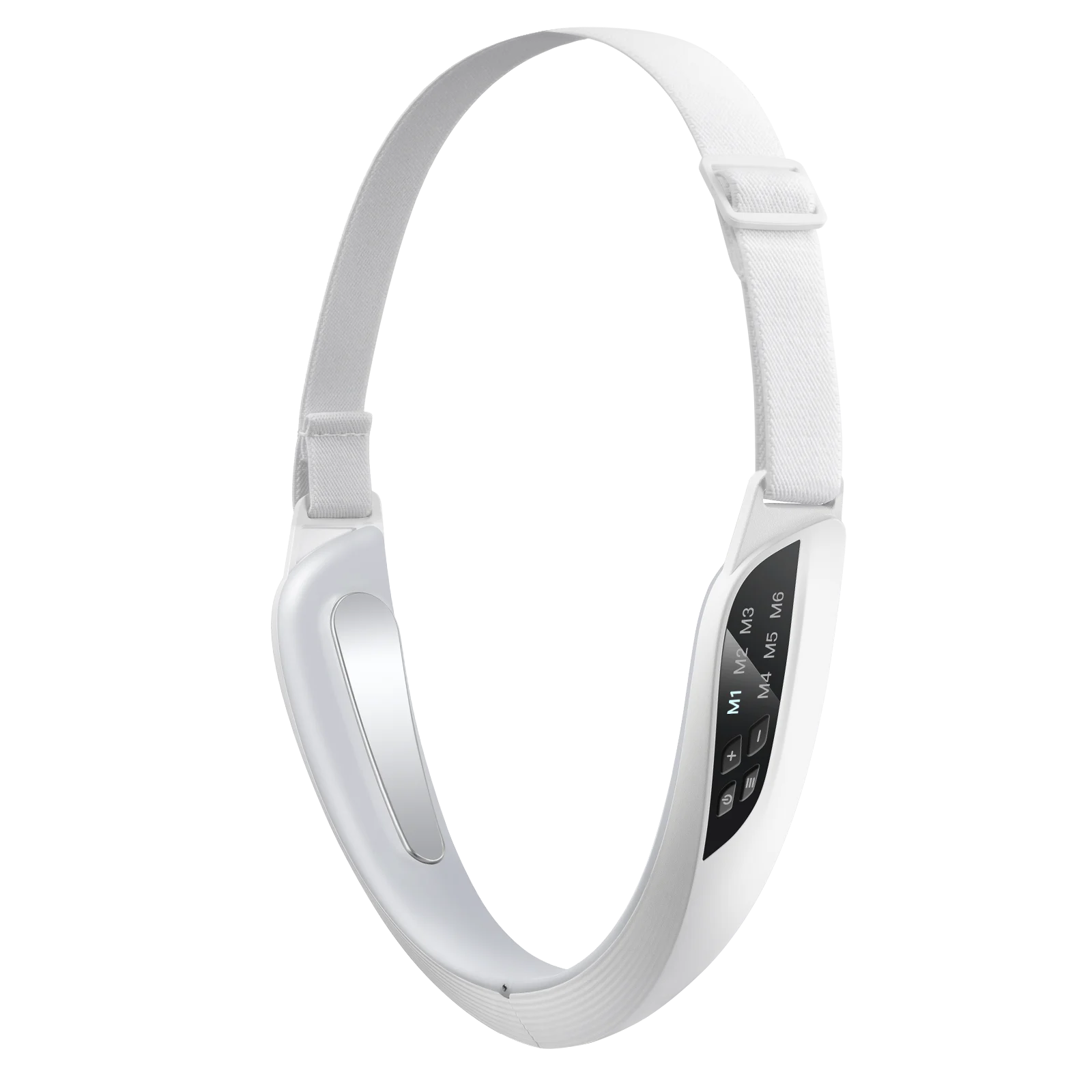 WHITE Color EMS V-Face Lifting Device – 6 Modes, 8 Intensity Levels