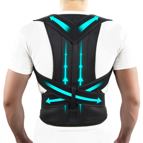 Adjustable Back Brace Posture Corrector With Lumbar Support